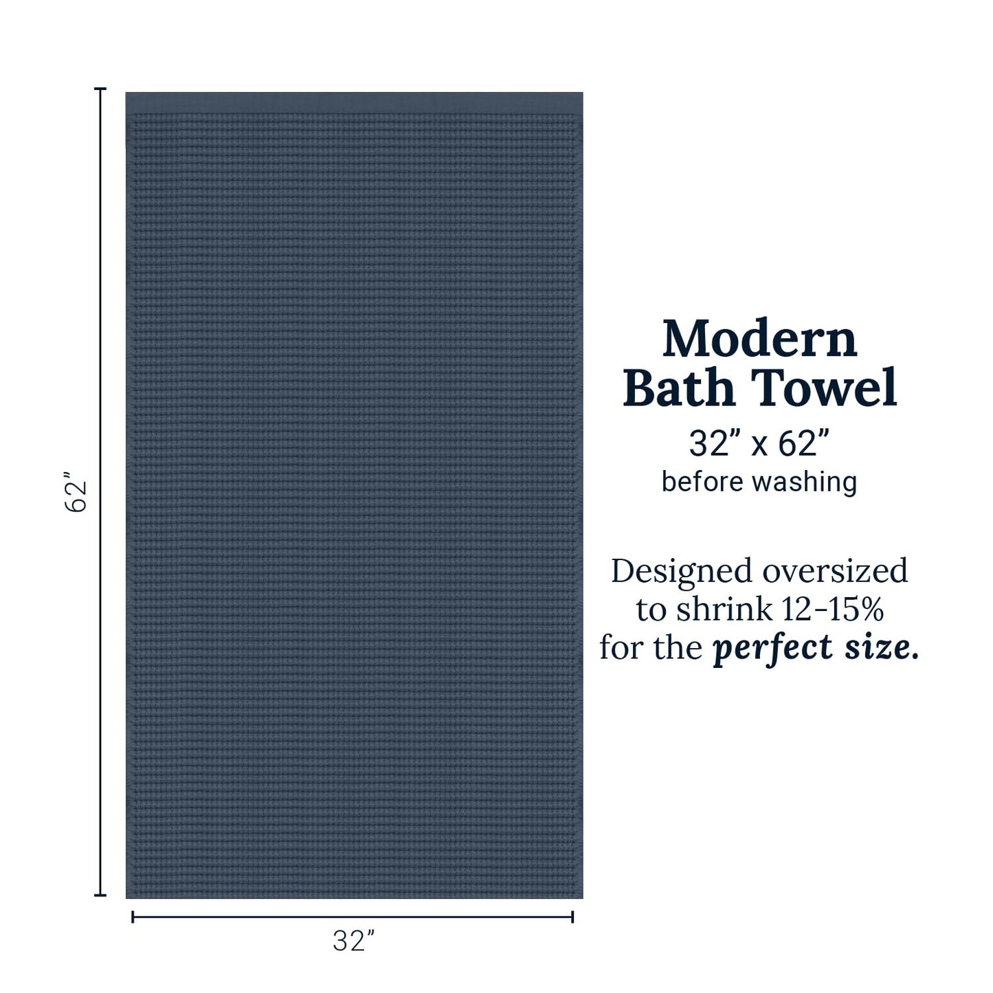 Gilden Tree Bathroom Mat: 100% Absorbent Cotton Waffle Weave