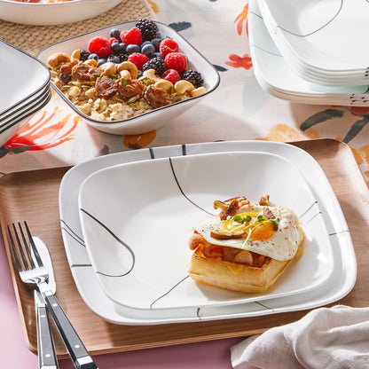 Corelle Vitrelle 18-Piece Dinnerware Set: Triple Layer Glass Service for 6