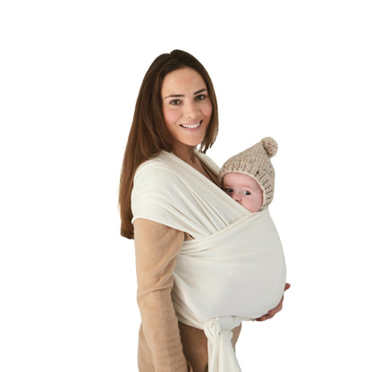 Mushie Organic Cotton Baby Wrap: Soft Roman Green Sling