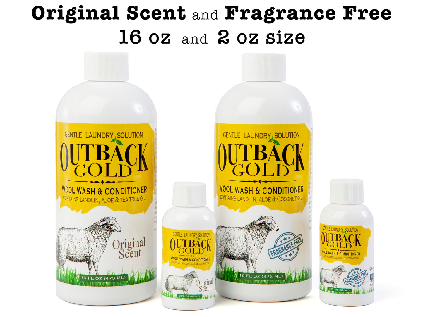 Outback Gold Unscented Plant-Based Wool & Cashmere Wash