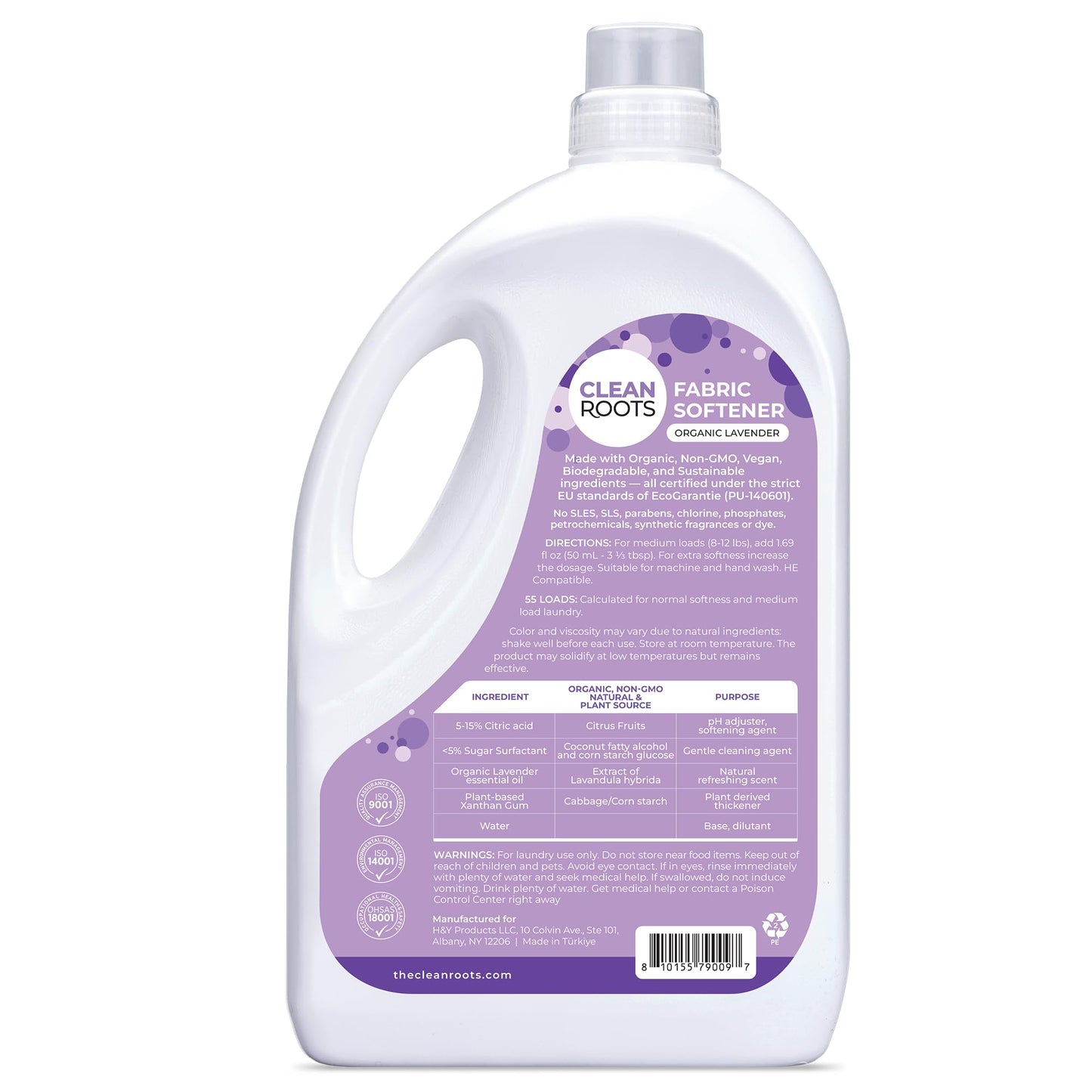 Clean Roots Baby Fabric Softener: 100% Plant-Based & EcoGarantie Certified