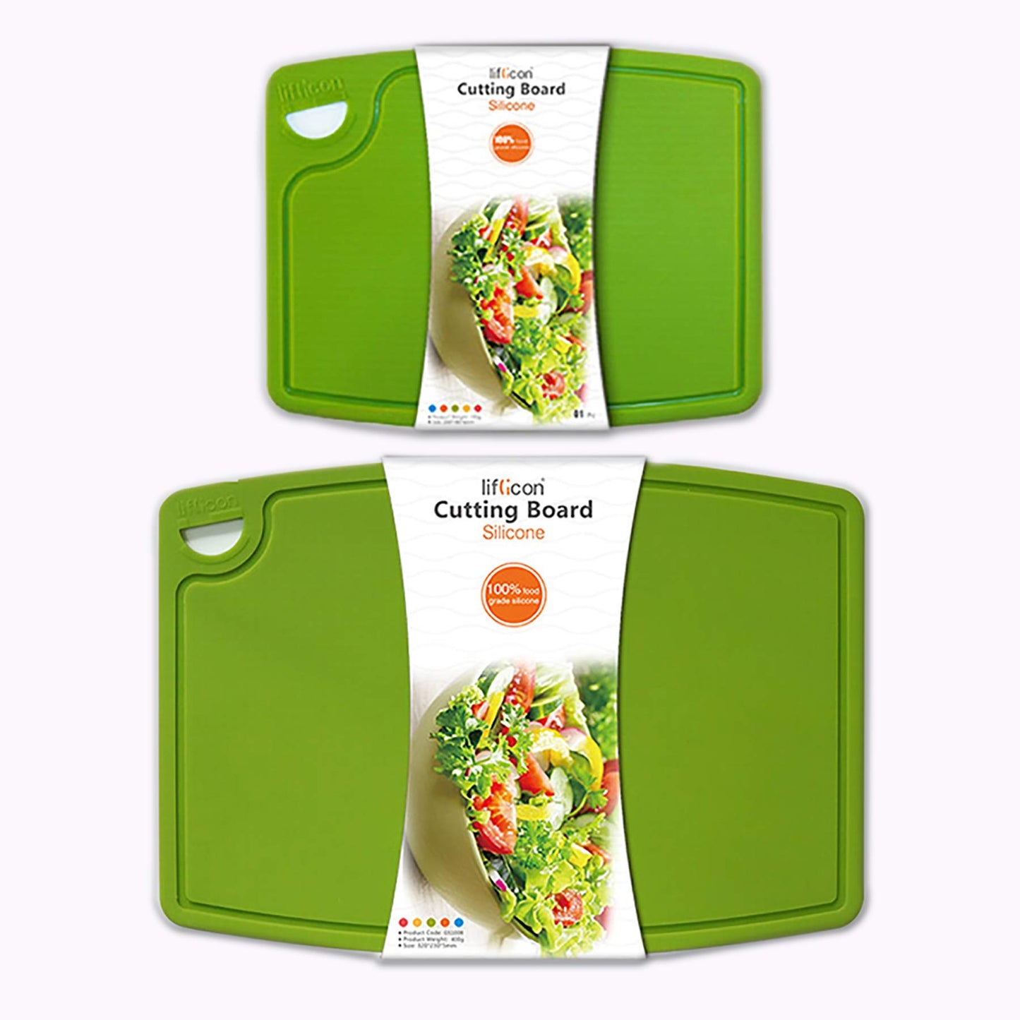 Liflicon 12.6'' x 9.1'' Thick Silicone Cutting Board: Non-Toxic & Flexible.