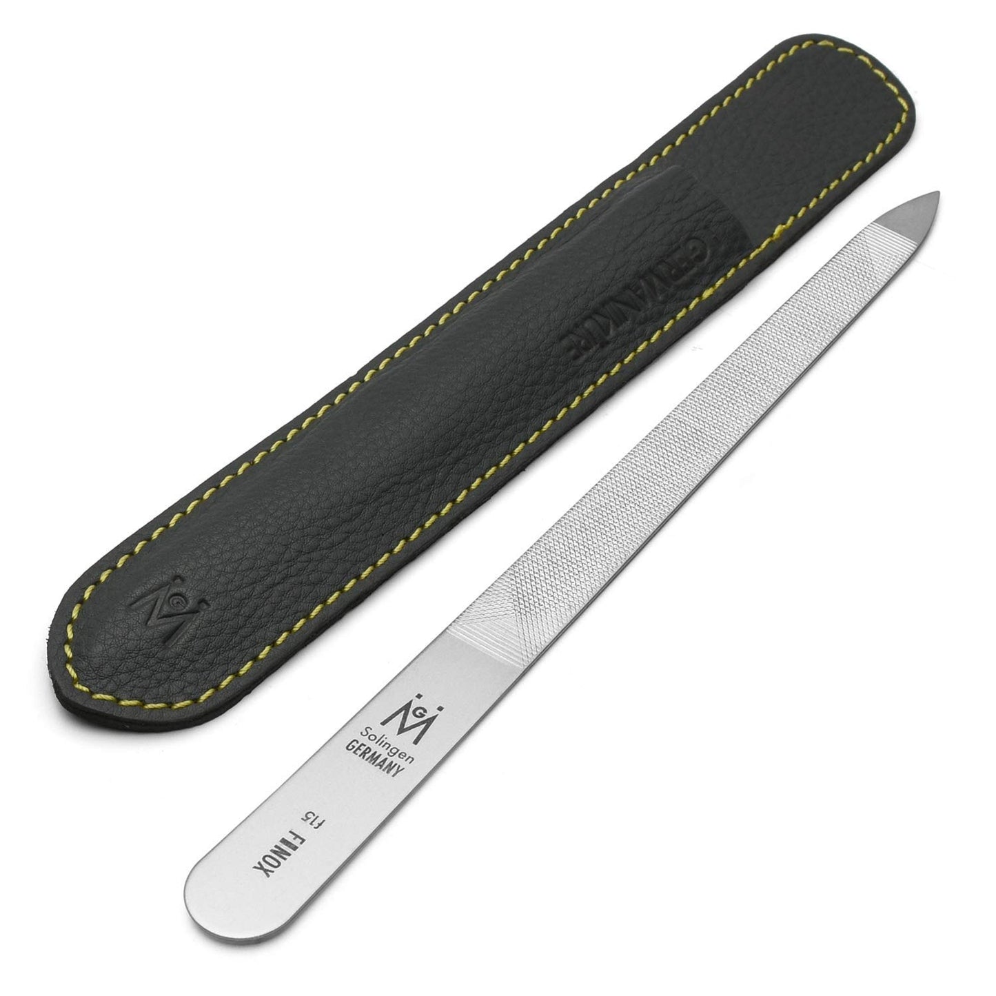 GERMANIKURE Triple-Cut Metal Nail File: 9cm FINOX Stainless Steel