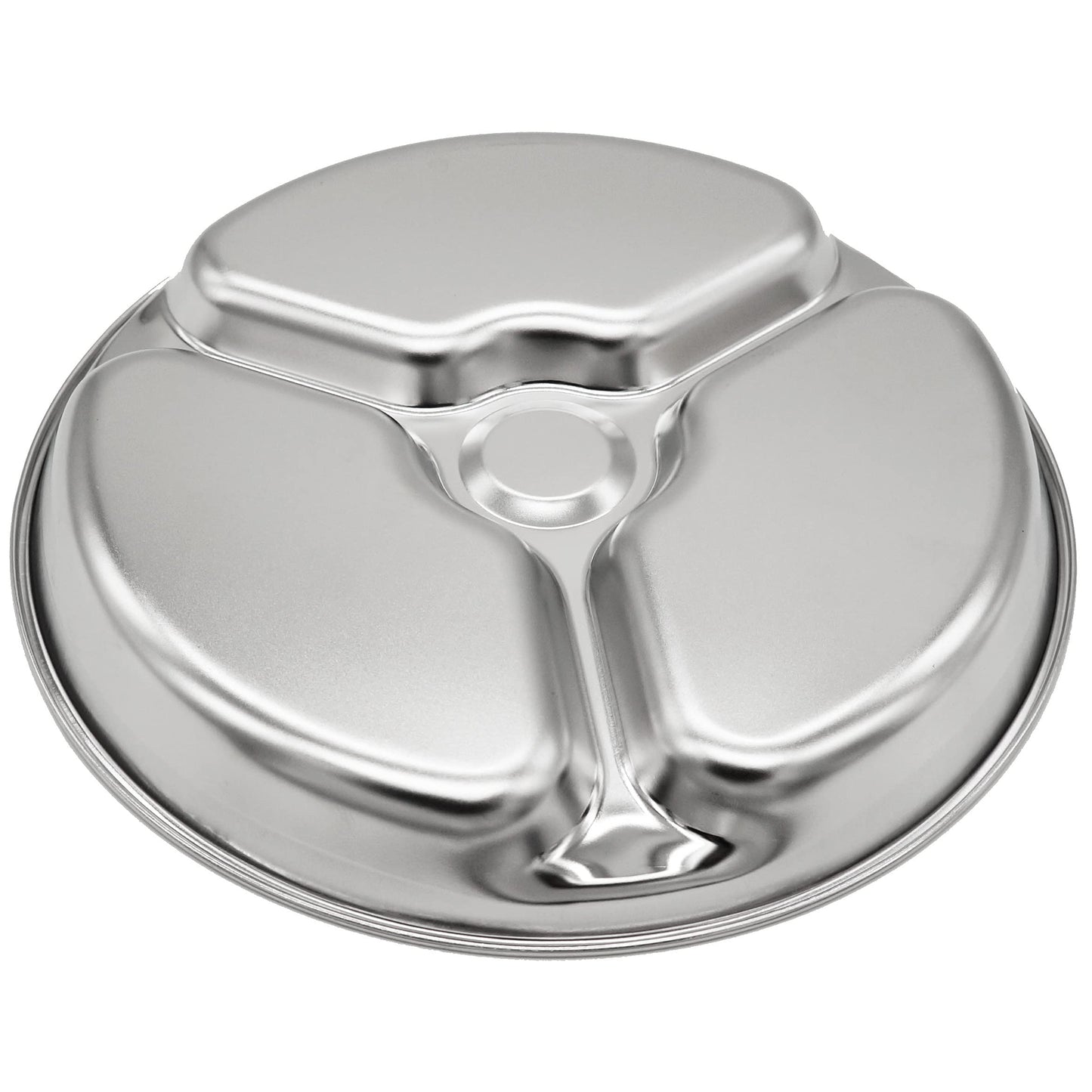 Korean Premium 304 Stainless Steel 5-Compartment Divided Plates (Set of 2)