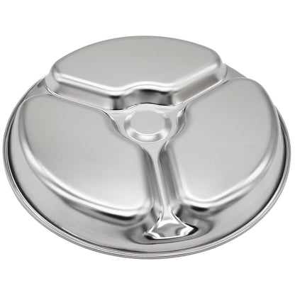 Korean Premium 304 Stainless Steel 5-Compartment Divided Plates (Set of 2)