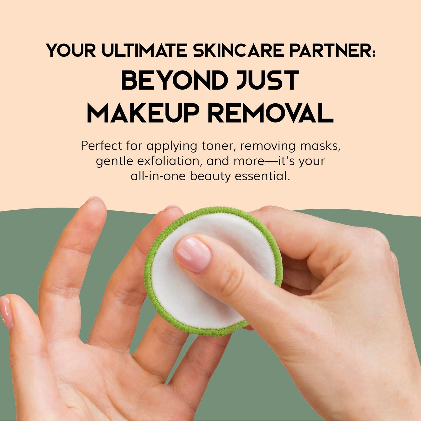 Greenzla Reusable Makeup Remover Pads: 20-Pack Bamboo Cotton Rounds