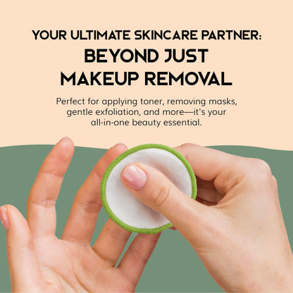 Greenzla Reusable Makeup Remover Pads: 20-Pack Bamboo Cotton Rounds