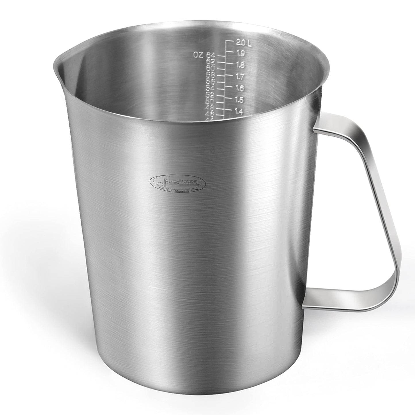 Newness Stainless Steel Measuring Cup with Triple Measurement Scales