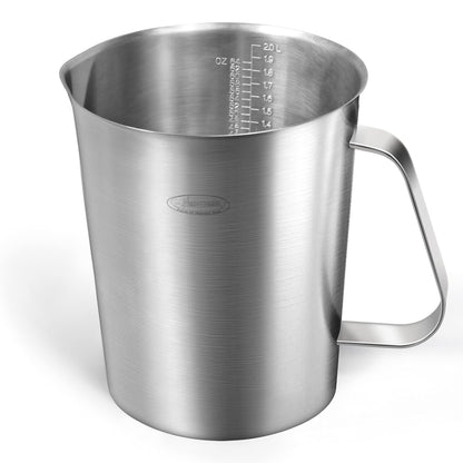 Newness Stainless Steel Measuring Cup with Triple Measurement Scales