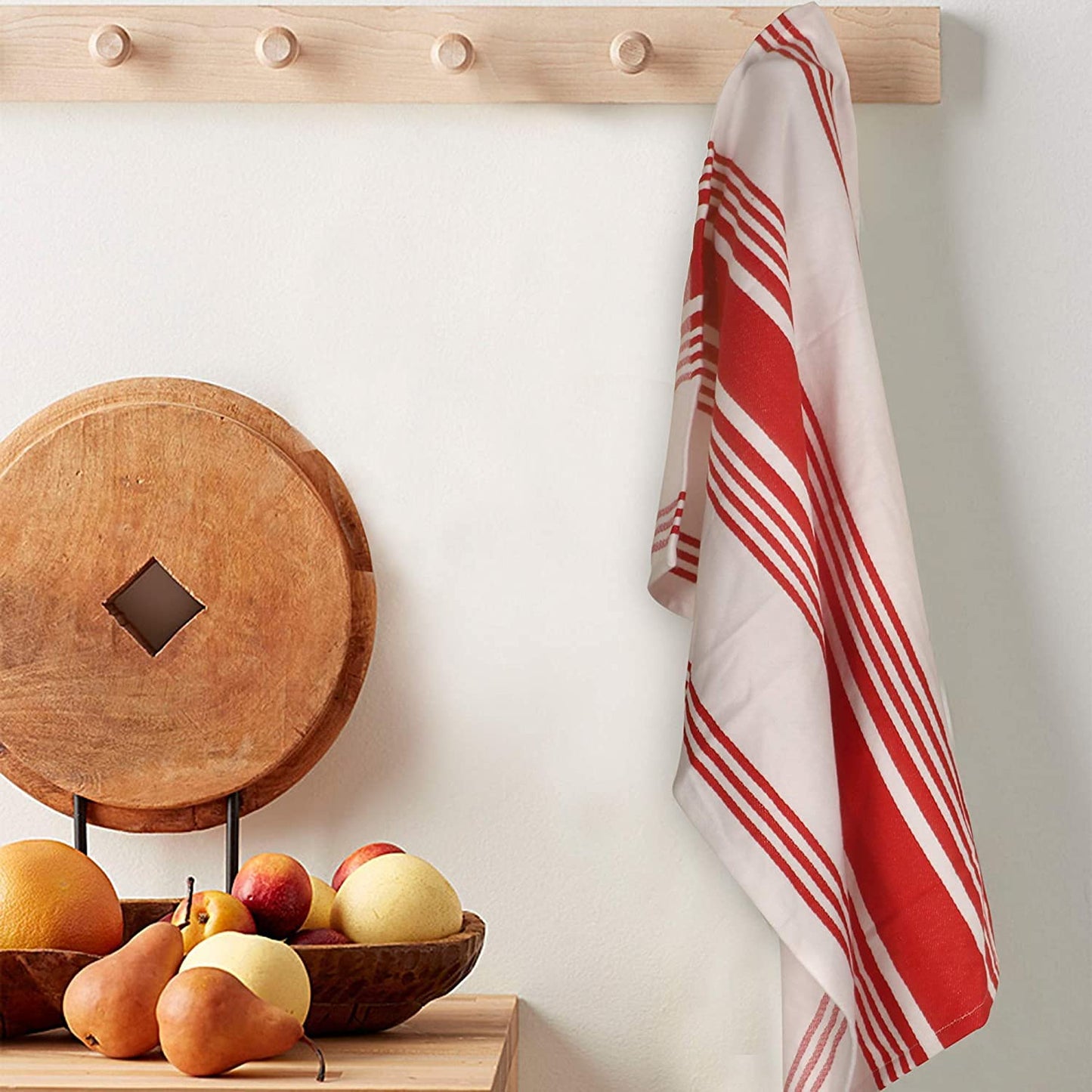 Urban Villa Cotton Kitchen Towels | TRUE Shift Eco Towels (20″×30″, Striped, Mitered)