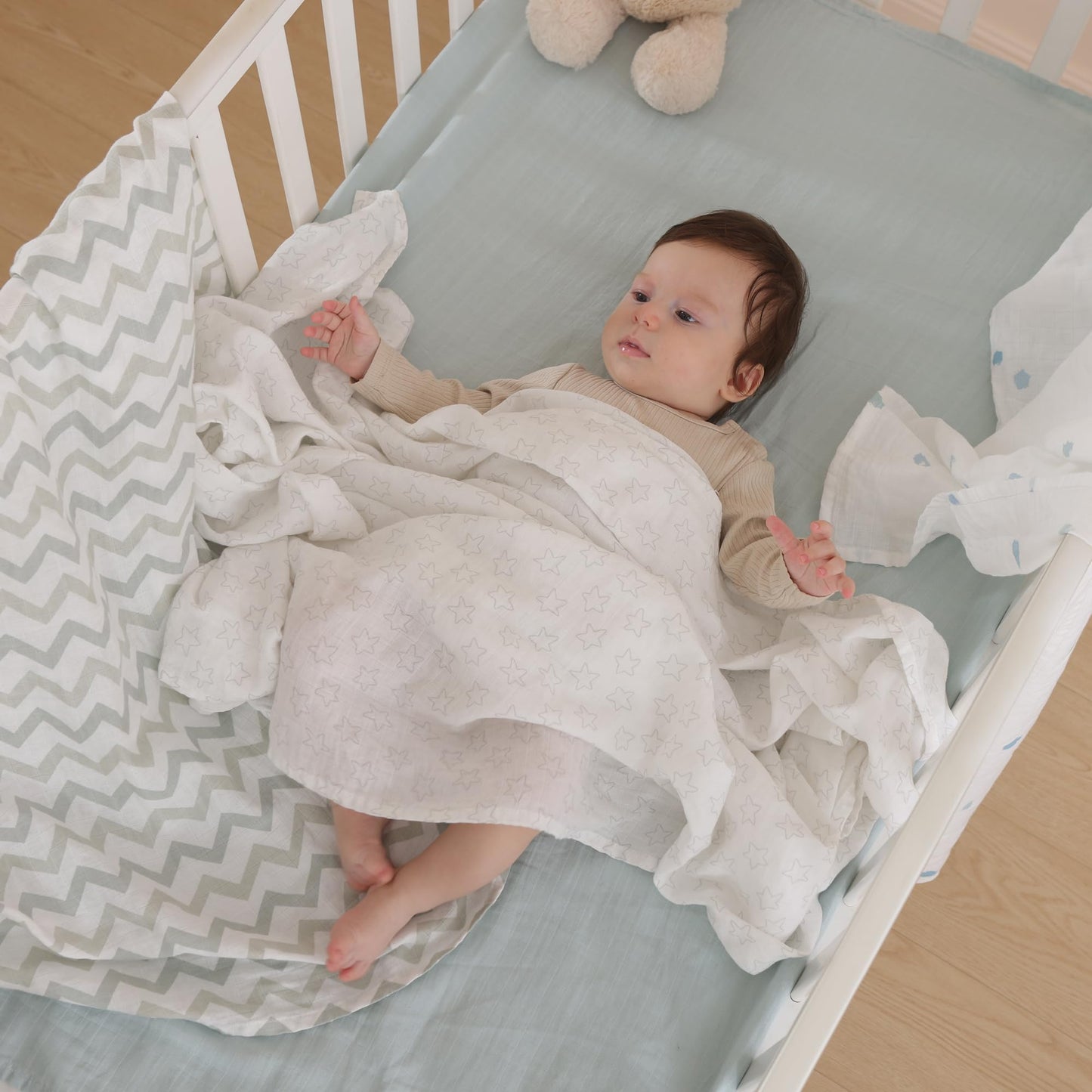 POMISO Muslin Swaddle Pack: 100% Pure Cotton Comfort