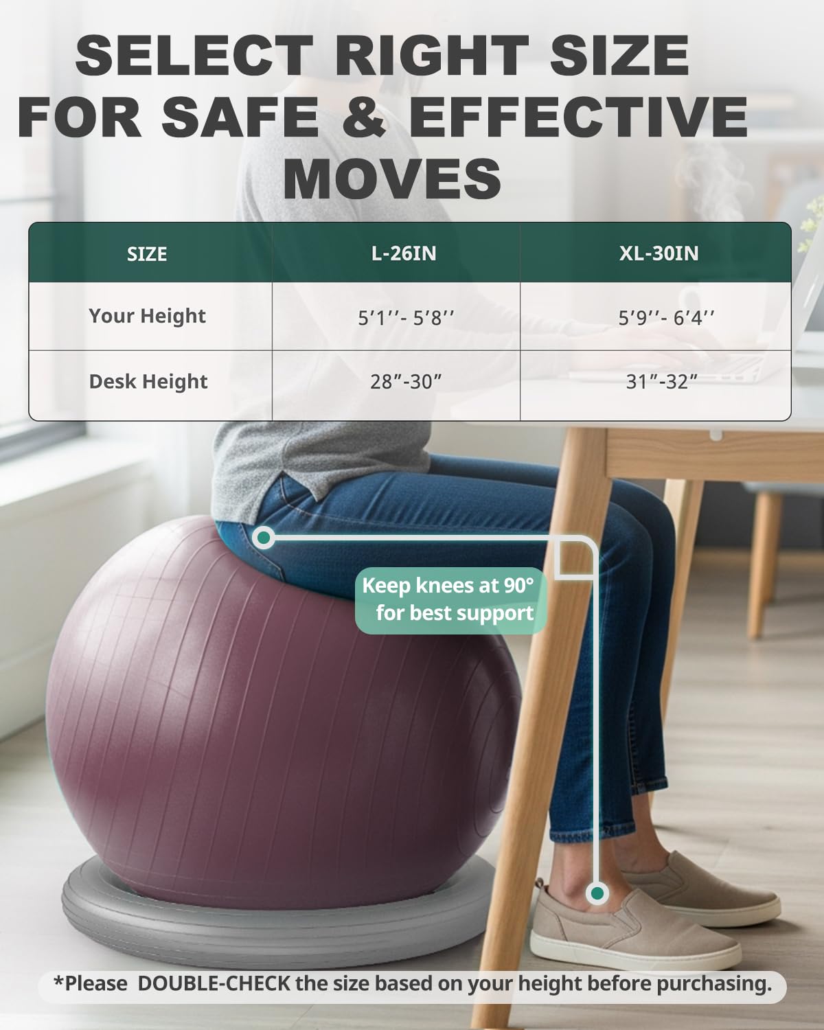 Trideer Yoga Ball Chair: Hypo-Allergenic Stability System