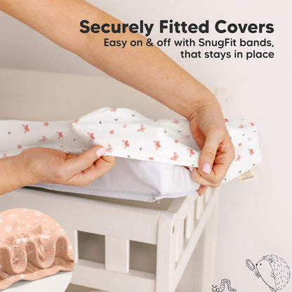Soothe 100% GOTS-Certified Organic Cotton Changing Pad Covers (2-Pack)