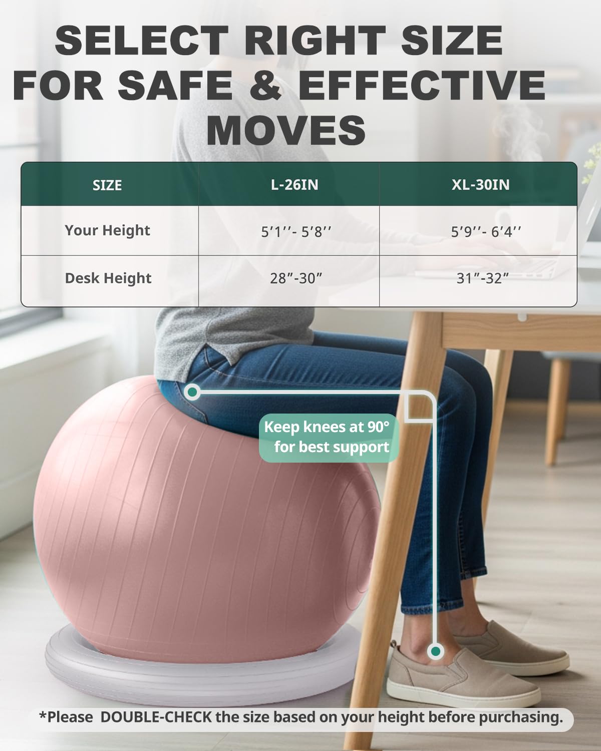 Trideer Yoga Ball Chair: Hypo-Allergenic Stability System