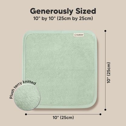 KeaBabies Bamboo Washcloths: 500GSM Ultra-Soft 6-Pack