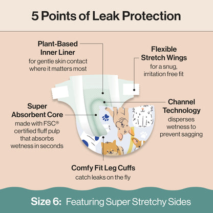 The Honest Company Comfort Dry Diapers: TCF Plant-Based Protection