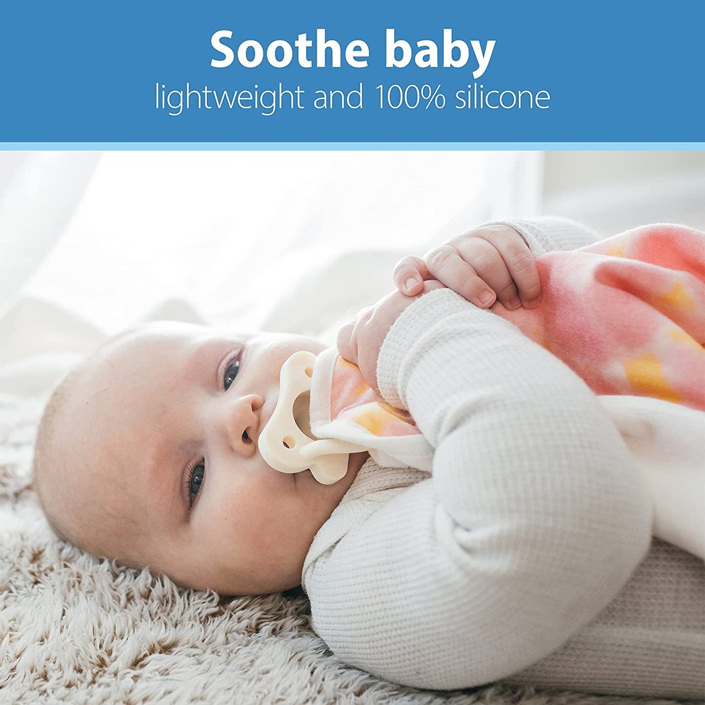 Dr. Brown's HappyPaci Silicone Pacifier: 100% Medical-Grade One-Piece