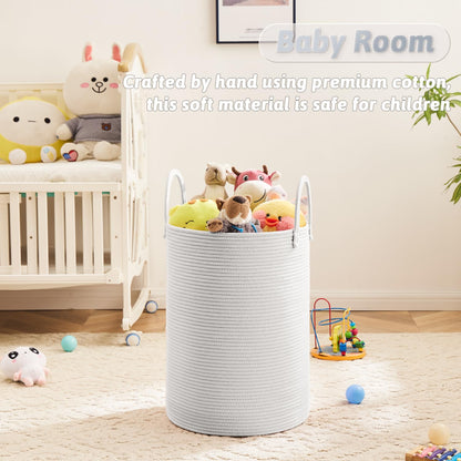 Artfeel 60L Handwoven Natural Cotton Rope Laundry Hamper