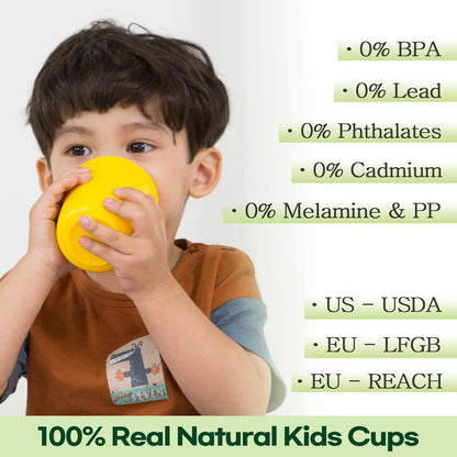 Dulce Worlds 100% Sugarcane Unbreakable Kids Cups (5-Pack)