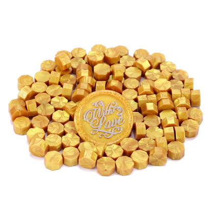 Sealing Wax Beads Kit: 150 Pcs with Permanent Metal Spoon & Reusable Glass Storage Bottles for Zero-Waste Wedding Invitations and Gift Wrap