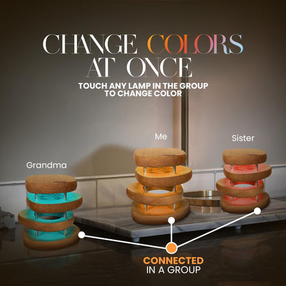 Filimin Friendship Lamp: Mid-Century Knotty Alder Wood