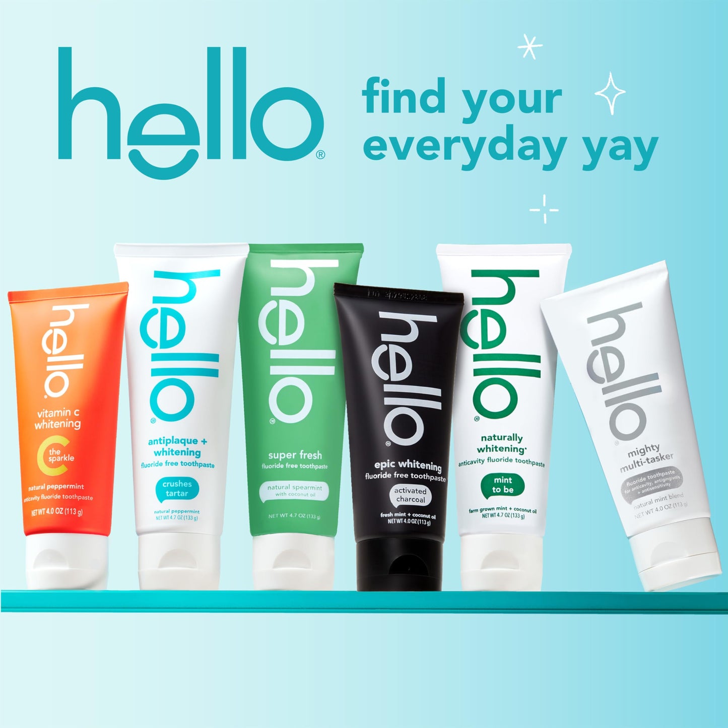 Hello Antiplaque & Whitening Fluoride-Free Toothpaste: Natural Peppermint