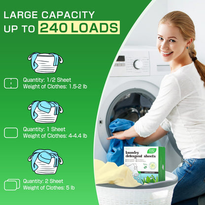 Soulink Laundry Sheets: Plant-Based Unscented 240 Loads