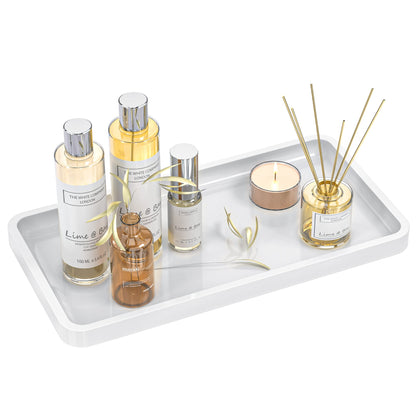Sustainable Bamboo Bathroom Vanity Tray: Sleek Countertop Organizer