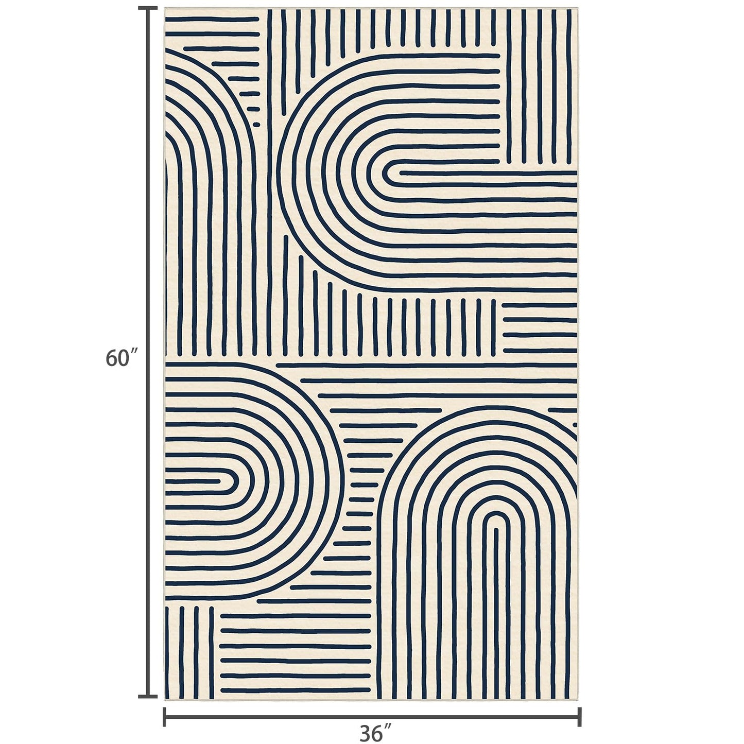 LUXRUG 6x9 OEKO-TEX Certified Modern Abstract Washable Rug