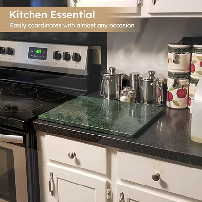 Diflart Natural Granite Cutting Board: Large 16" x 20" Polished Stone Slab.