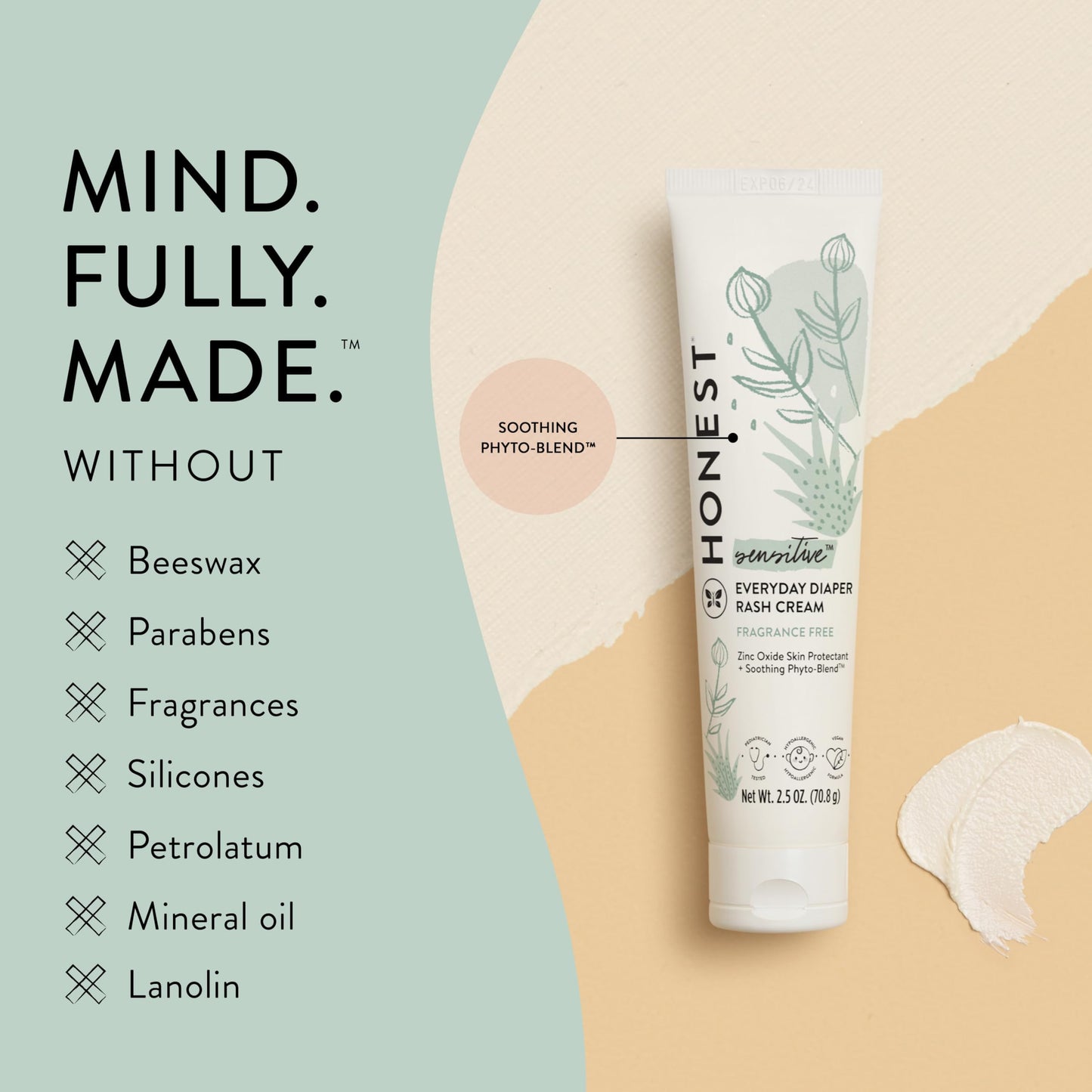 The Honest Company Diaper Rash Cream: Moisturizing Zinc Oxide Ointment