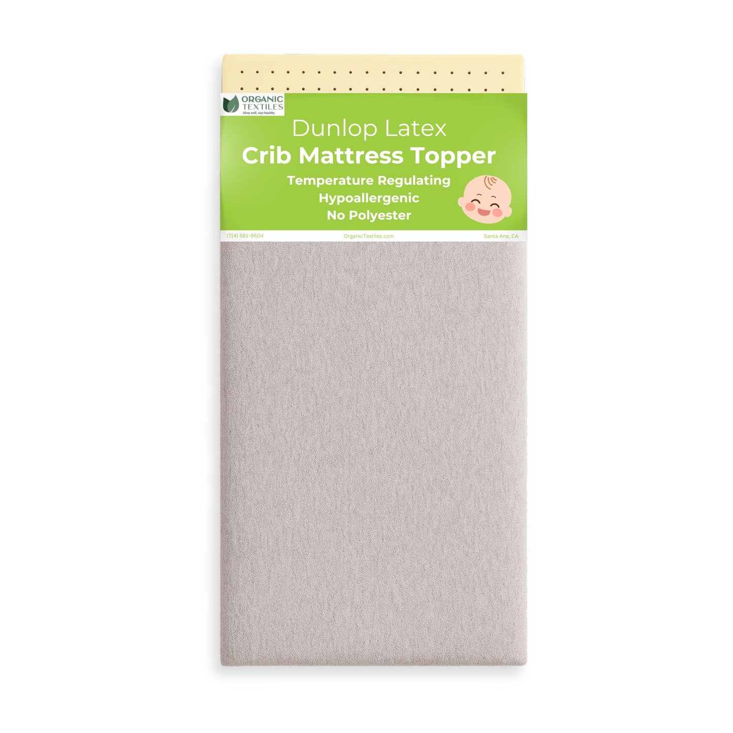 Organic Textiles Baby Topper: GOLS Certified Organic Latex