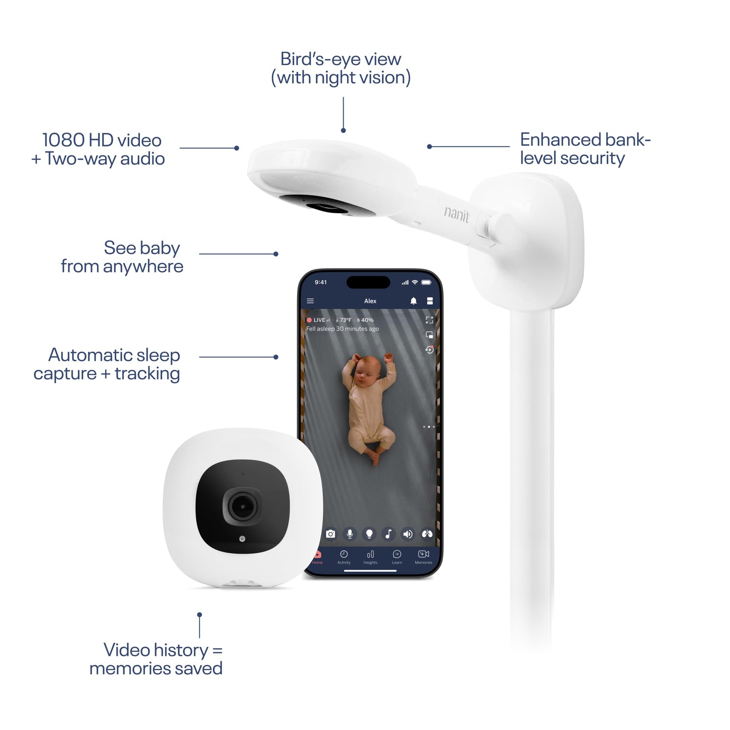 Nanit Pro Smart Baby Monitor: 1080p HD Wi-Fi Video Camera