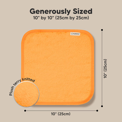 KeaBabies Bamboo Washcloths: 500GSM Ultra-Soft 6-Pack