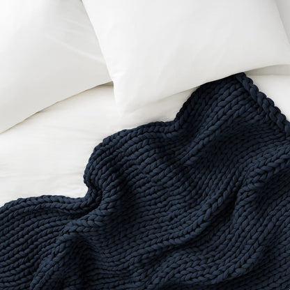 Bearaby Organic Cotton Napper: 100% Hand-Knit Weighted Blanket