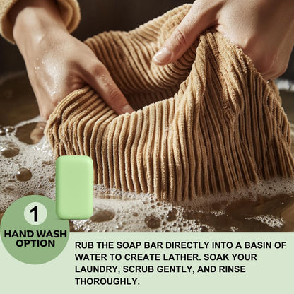 Hypoallergenic Green Tea & Coconut Plant-Based Laundry Soap Bar