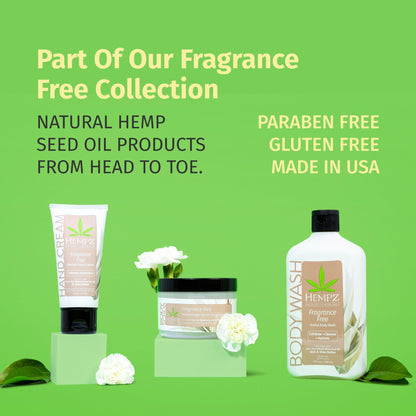 Fragrance-Free Sugar Body Scrub with Hemp Seed Oil – HEMPZ