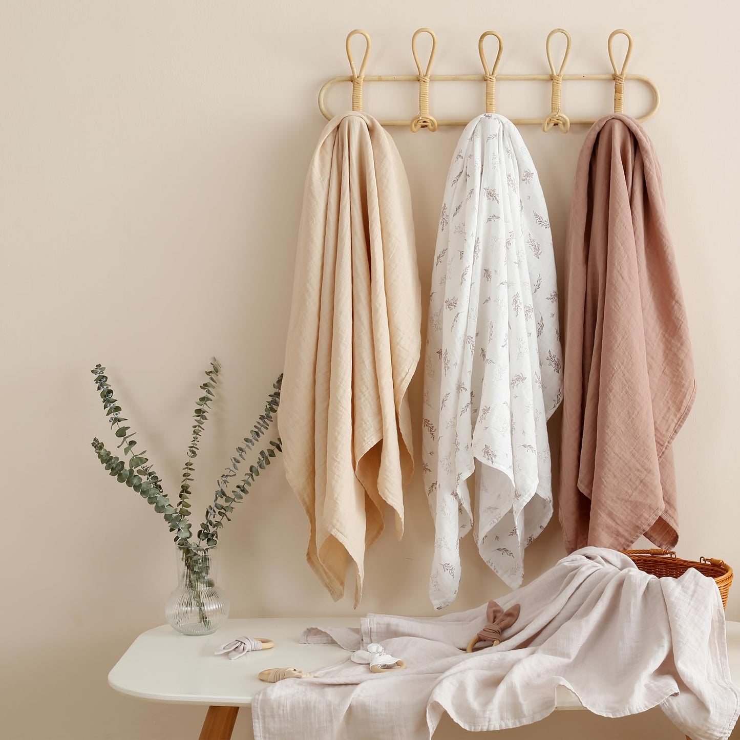 POMISO Muslin Swaddle Pack: 100% Pure Cotton Comfort