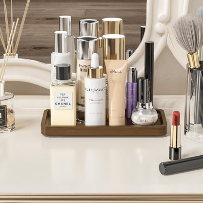 Sustainable Bamboo Bathroom Vanity Tray: Sleek Countertop Organizer