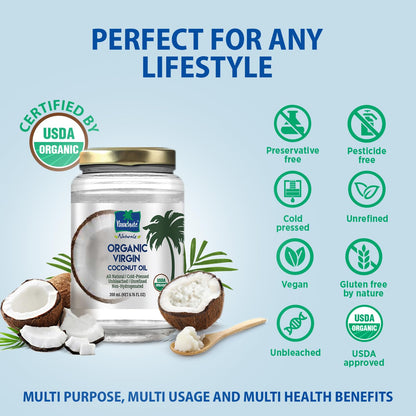 Parachute Naturalz Organic Virgin Coconut Oil: Cold Pressed & Unrefined