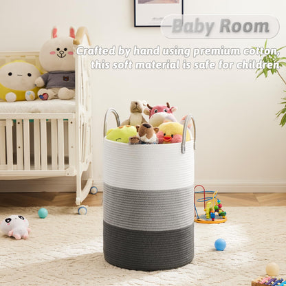 Artfeel 60L Handwoven Natural Cotton Rope Laundry Hamper