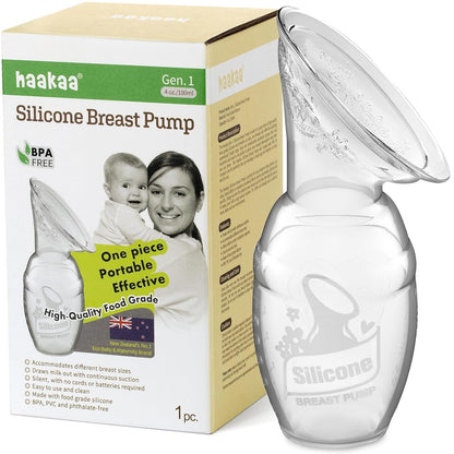 Haakaa 4oz/100ml One-Piece Food-Grade Silicone Breast Pump