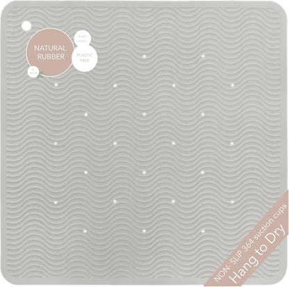 HEVEA Natural Rubber Wave Bath Mat: Plastic-Free & Biodegradable