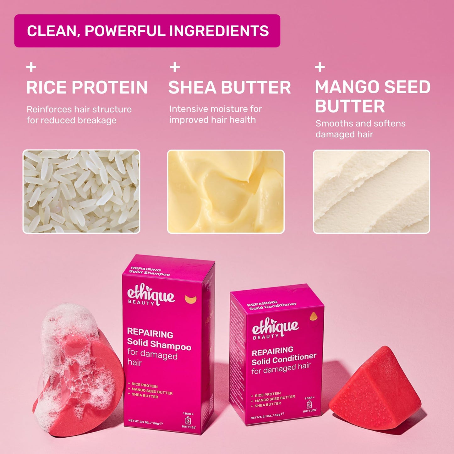 Ethique "Curliosity" Shea Butter Conditioner Bar: Plastic-Free