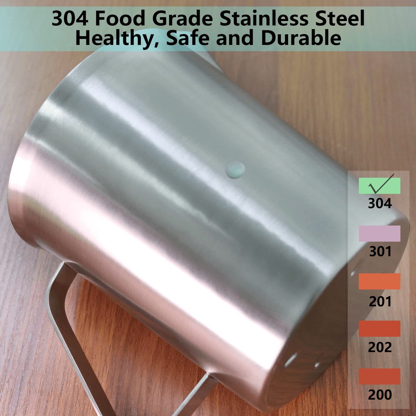 Newness Stainless Steel Measuring Cup with Triple Measurement Scales