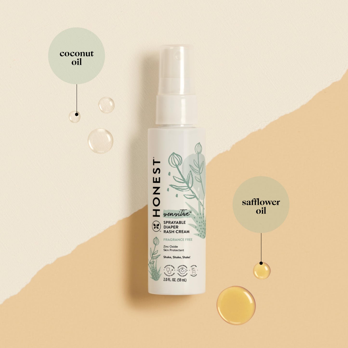 The Honest Company Diaper Rash Cream: Moisturizing Zinc Oxide Ointment