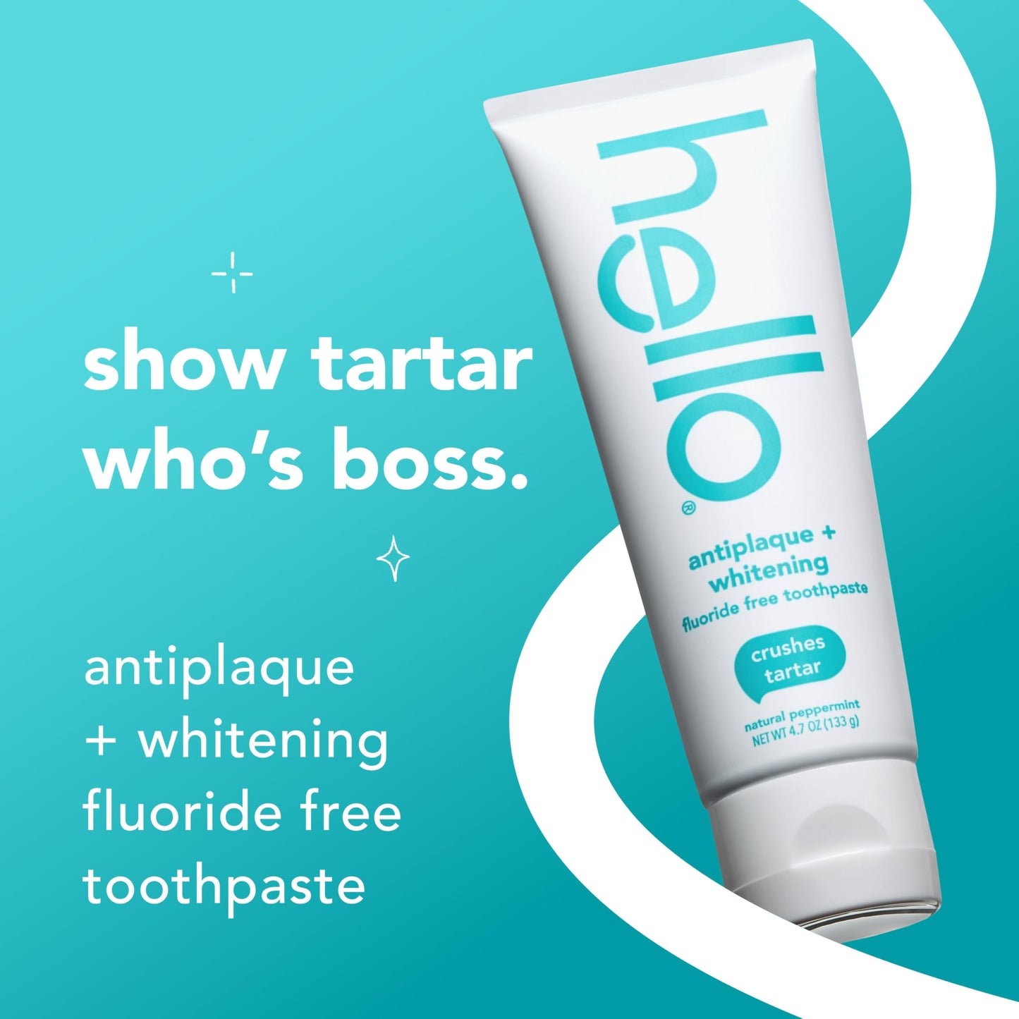 Hello Antiplaque & Whitening Fluoride-Free Toothpaste: Natural Peppermint