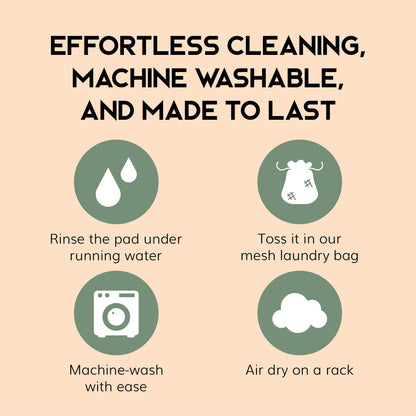 Greenzla Reusable Makeup Remover Pads: 20-Pack Bamboo Cotton Rounds