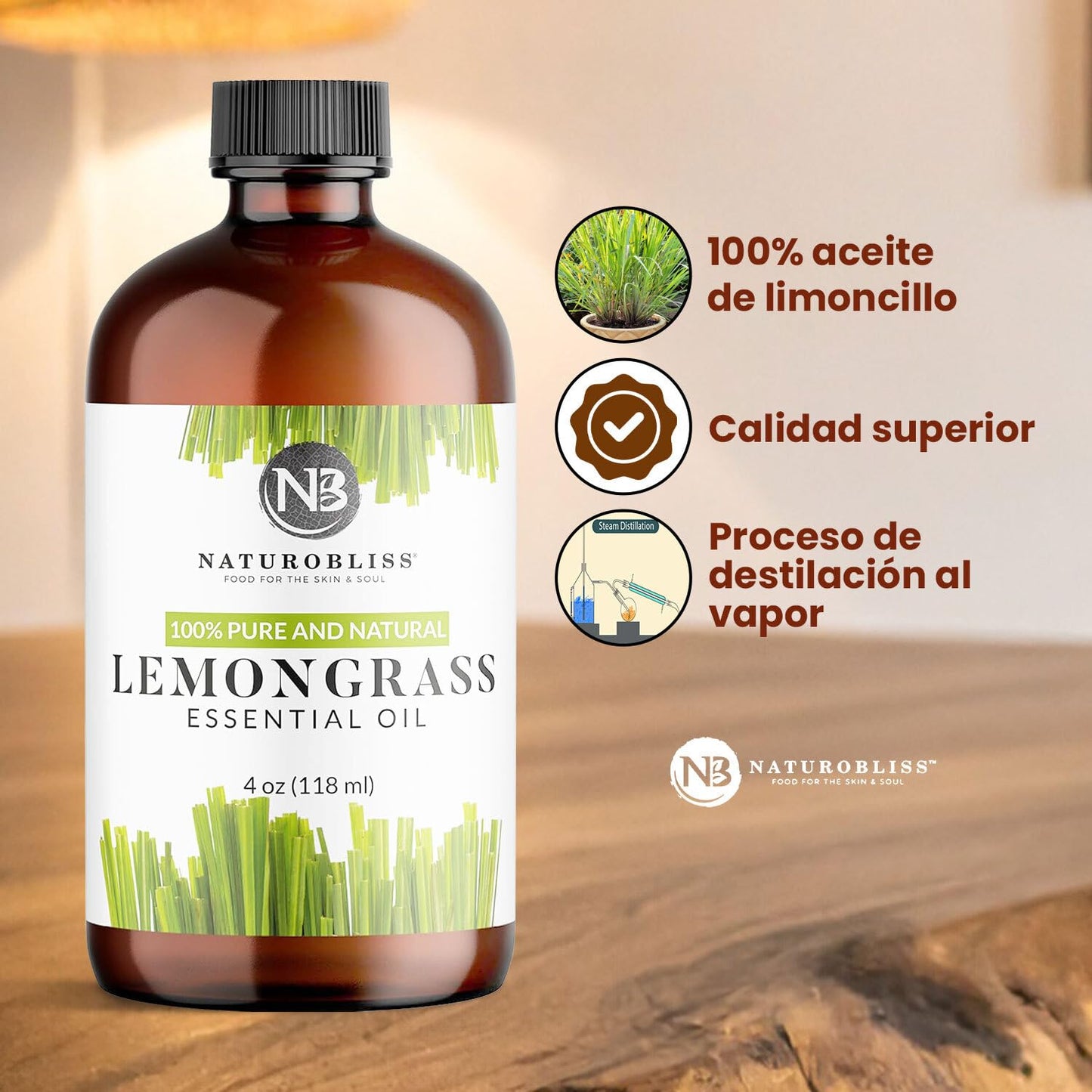 NaturoBliss 100% Pure Lemon Essential Oil: 4oz Value Size
