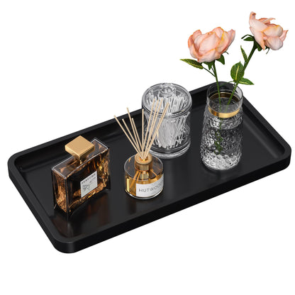 Sustainable Bamboo Bathroom Vanity Tray: Sleek Countertop Organizer